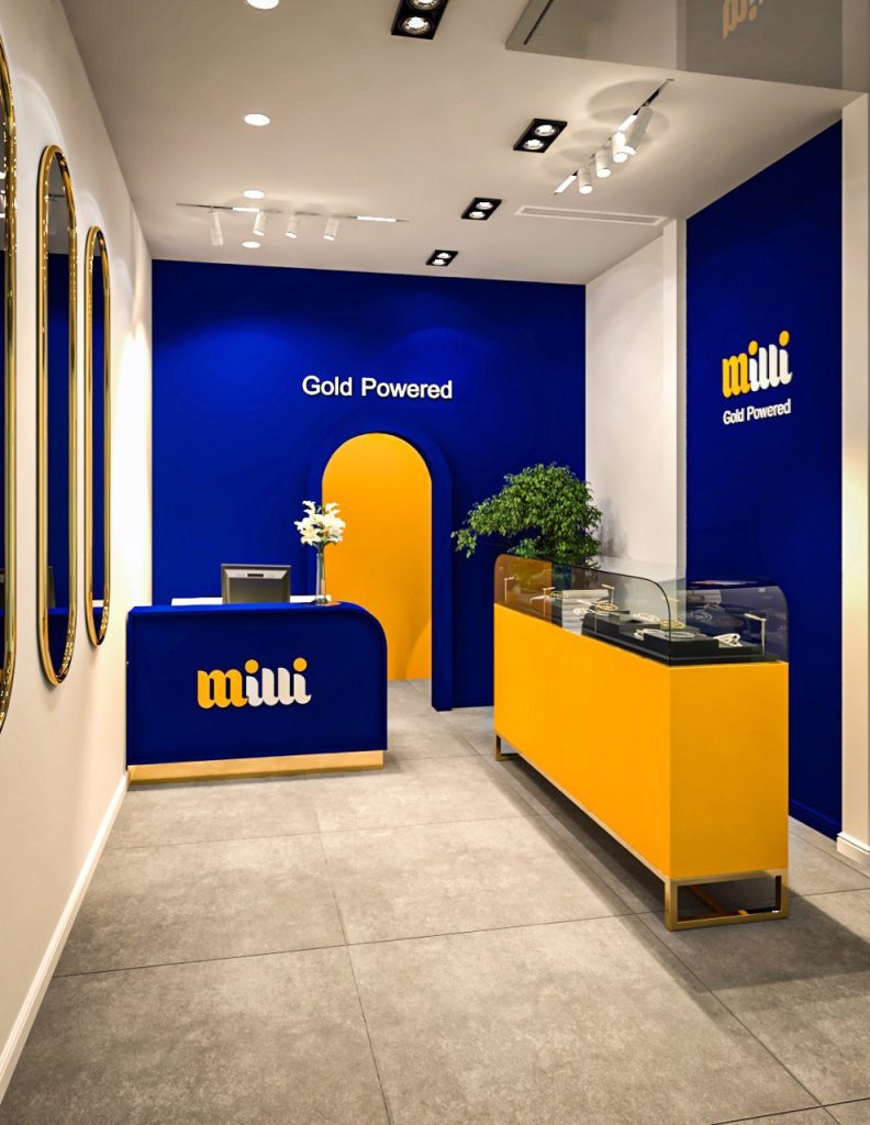 طراحی داخلی معازه طلافروشی سعادت آباد