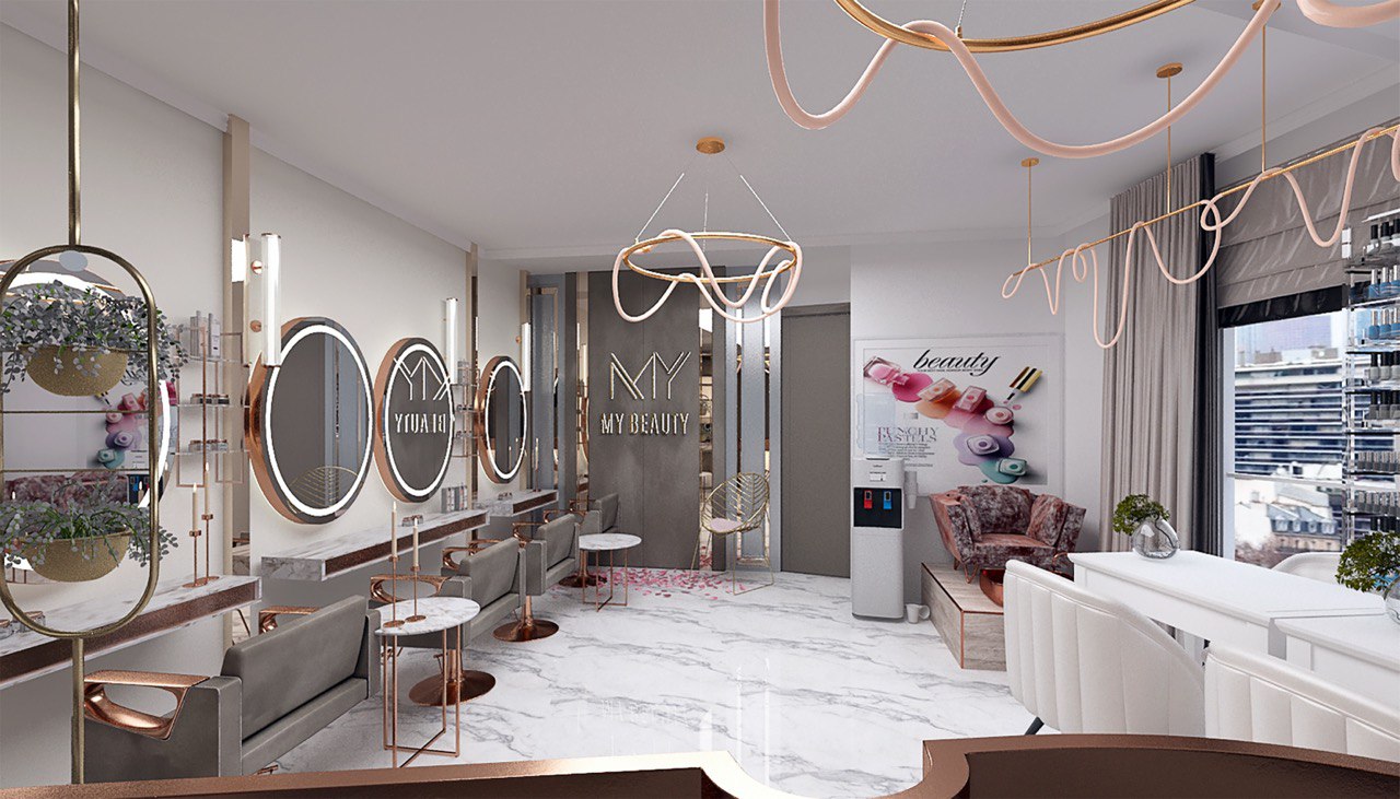 طراحی داخلی سالن زیبایی سعادت آباد